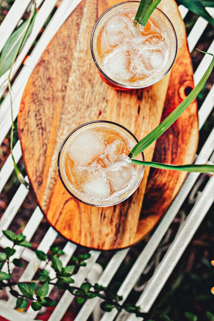 Peach, Orange & Lemongrass Iced Tea - Full of Plants